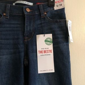 Celebrity Pink Bestie mid-rise girlfriend jeans size 0/24 new with tag